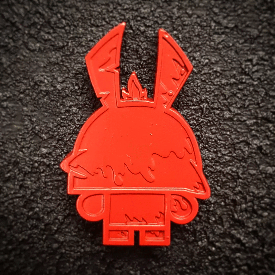 Mini '16 Karat Toofache' Nailed Bunnee - Blood Red