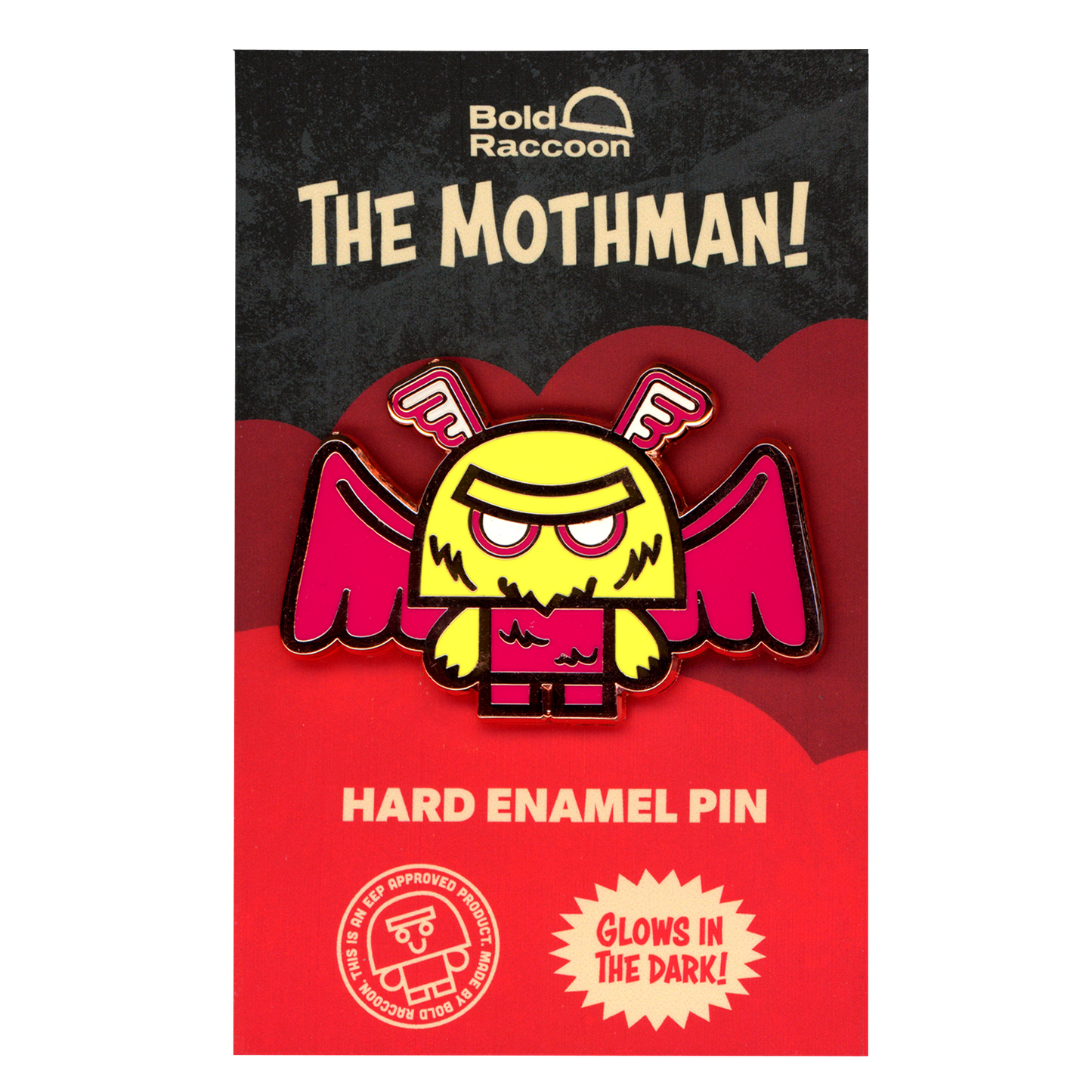 EEP! Mothman Pin - Pink